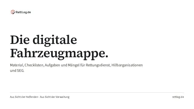 Vorschau: erste Seite von „RettLog Kurzvorstellung“